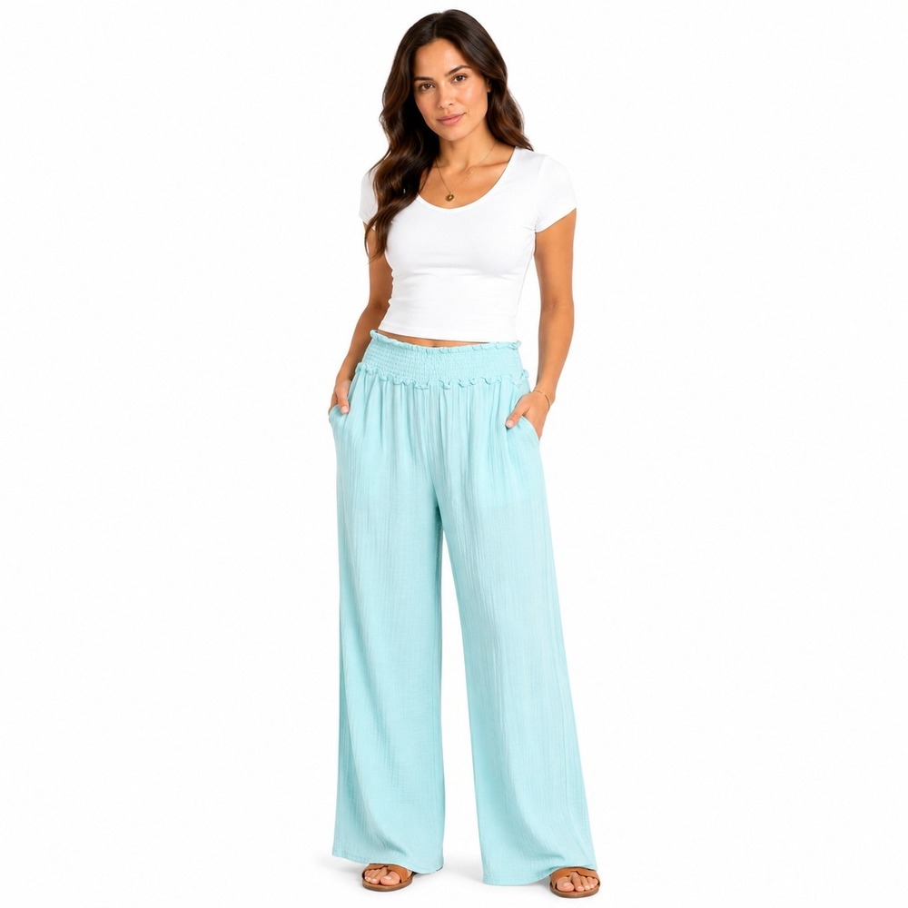 Simply Southern Light Blue Wide Leg Pants